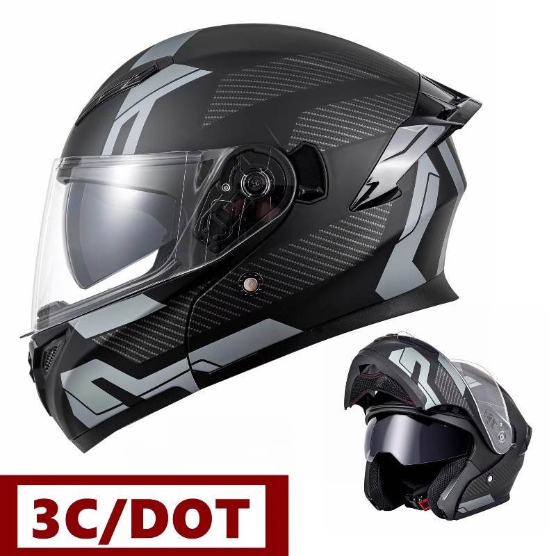 DOT Onaylı Motosiklet Kaskları - Modular Flip Up Motorcycle Helmet Dot Approved incelemesi ve fiyatı